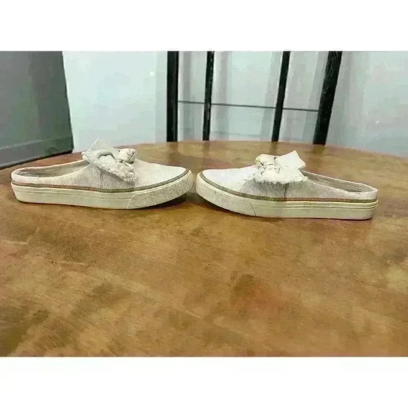 EUC TOMS Women’s Heritage Tan Canvas Sunrise Now Slip On Mule, Sz 9.5 - Picture 2 of 7